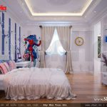 Phòng ngủ cho con trai được thiết kế theo phong cách mạnh mẽ