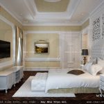 Phòng ngủ Pháp đơn giản cho biệt thự