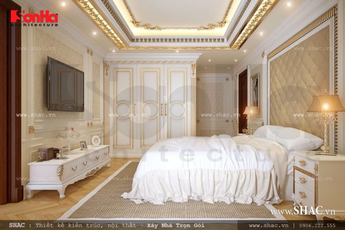 Mẫu phòng ngủ kiểu cổ điển nhẹ nhàng