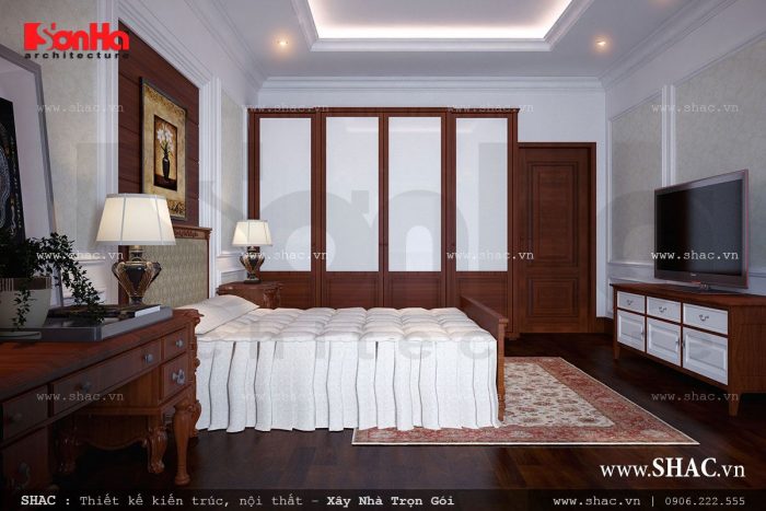 Thiết kế phòng ngủ với nội thất gỗ đẹp