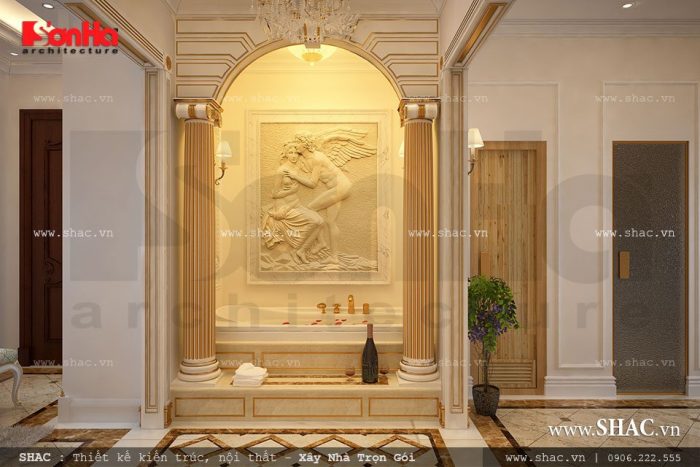 Phòng tắm đẹp và đẳng cấp cho nhà ống bán biệt thự