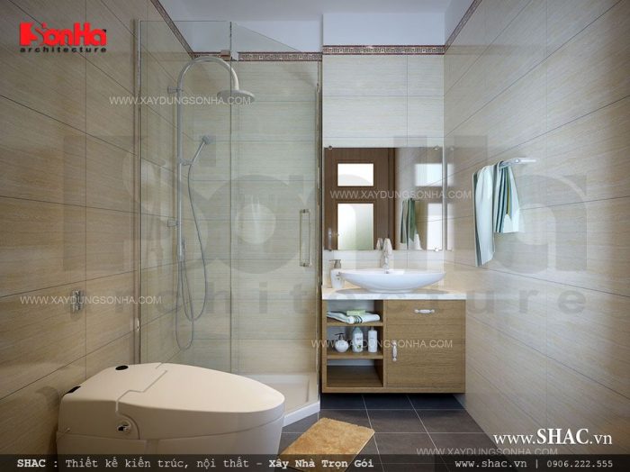 Phòng WC đẹp cho nhà ống