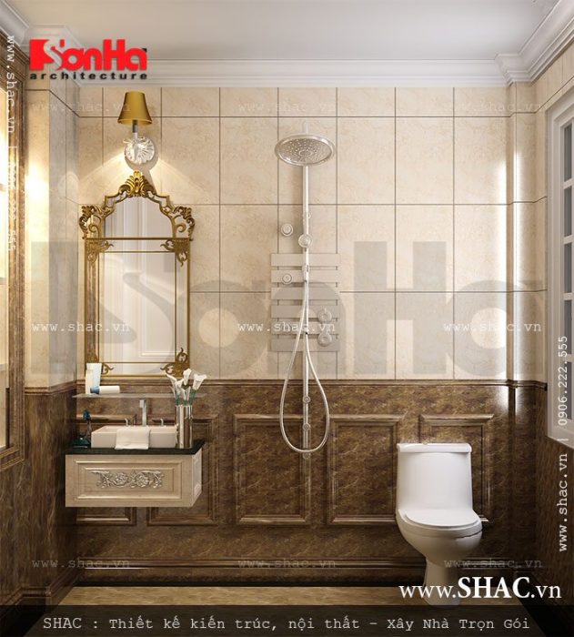 Nội thất phòng WC kiểu cổ điển