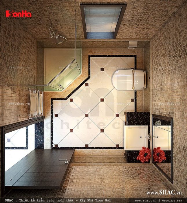 Thiết kế phòng WC sang trọng và tiện nghi