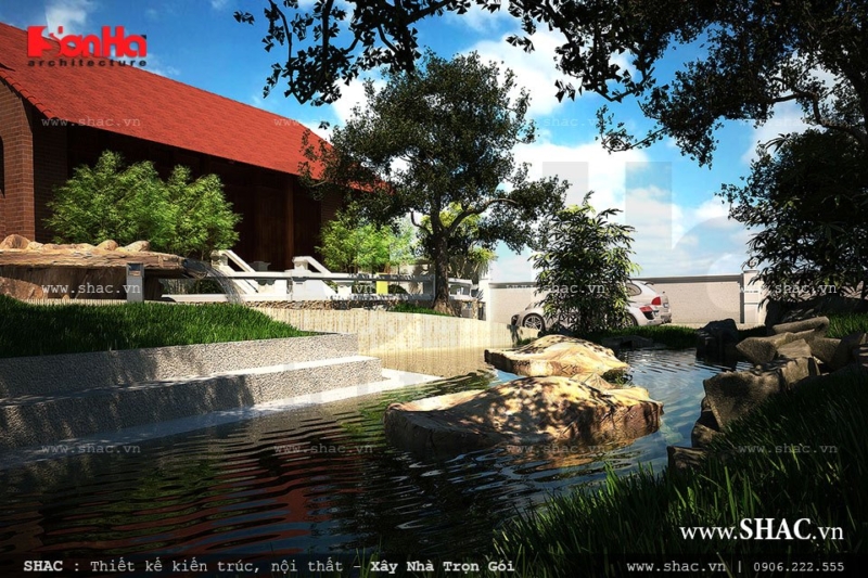 Mẫu thiết kế sân vườn biệt thự