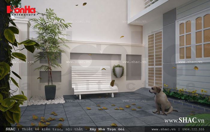 Sân vườn nhà ống hiện đại