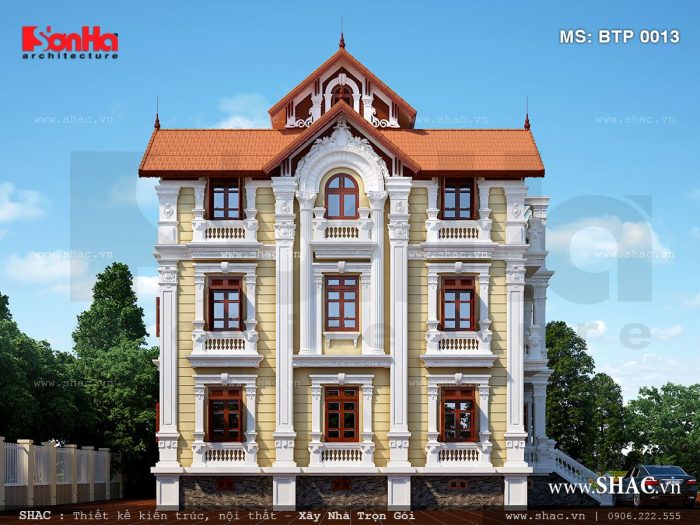 Thiết kế kiến trúc biệt thự Pháp đẹp