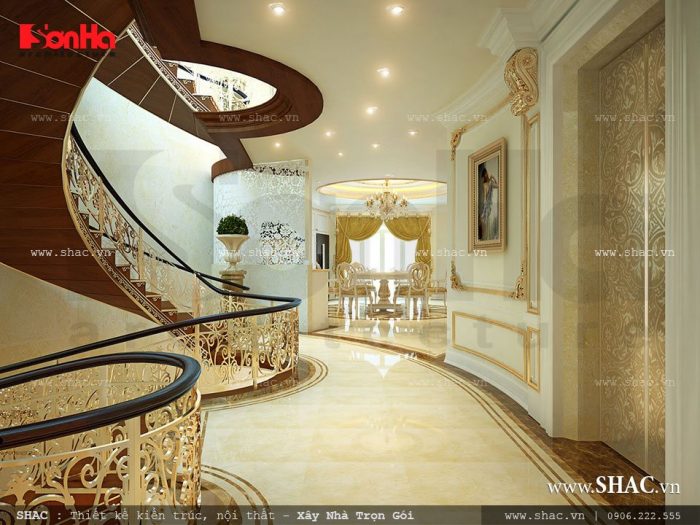 Thiết kế mẫu cầu thang cuốn đẳng cấp