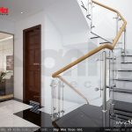 Thiết kế mẫu cầu thang kính đẹp