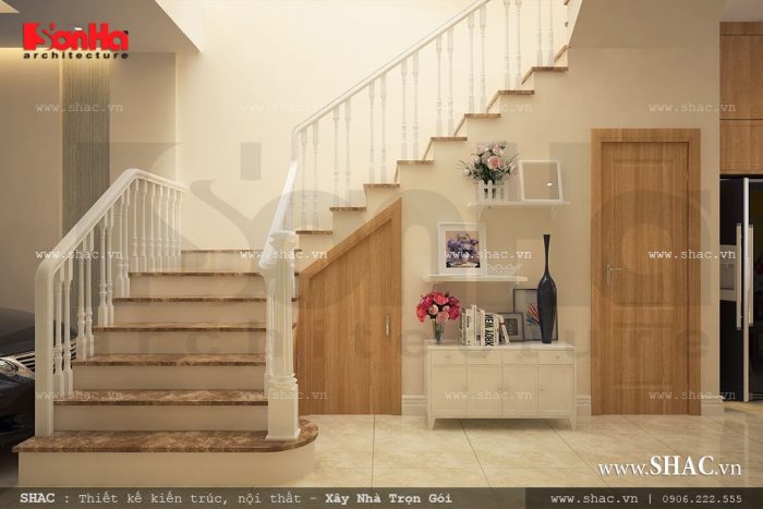 Mẫu thiết kế cửa thang đẹp cho nhà lô