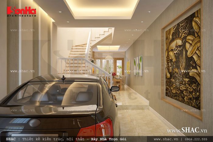 Mẫu thiết kế gara ô tô nhà phố