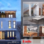 Thiết kế nhà lô 3 tầng kiểu hiện đại