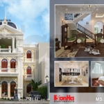 Mẫu thiết kế nhà ống 3 tầng kiến trúc pháp