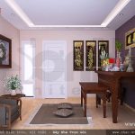 Mẫu thiết kế nội thât phòng thờ đẹp