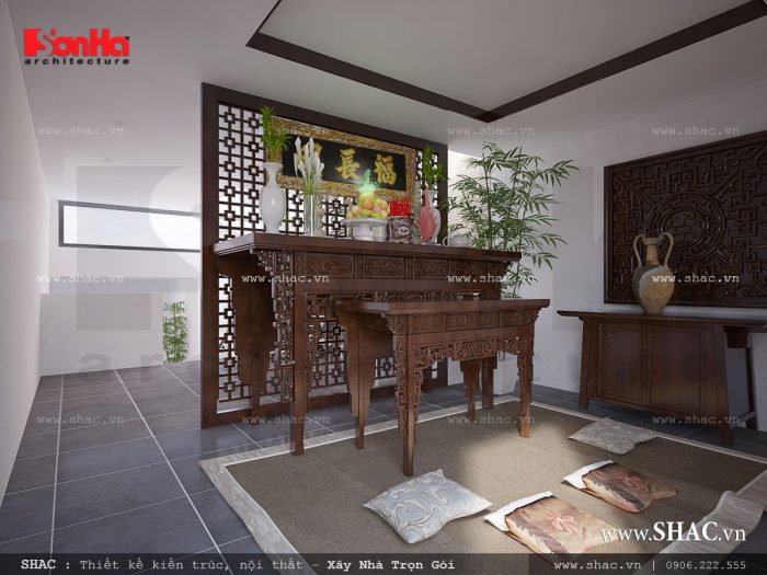 Thiết kế nội thất phòng thờ đẹp