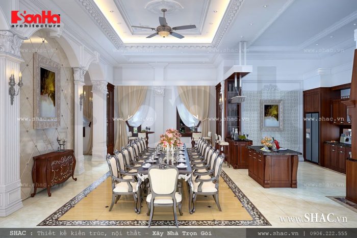 Thiết kế phòng ăn sang trọng và cổ điển
