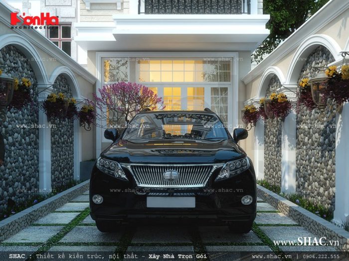 mẫu thiết kế sân cổng tường rào