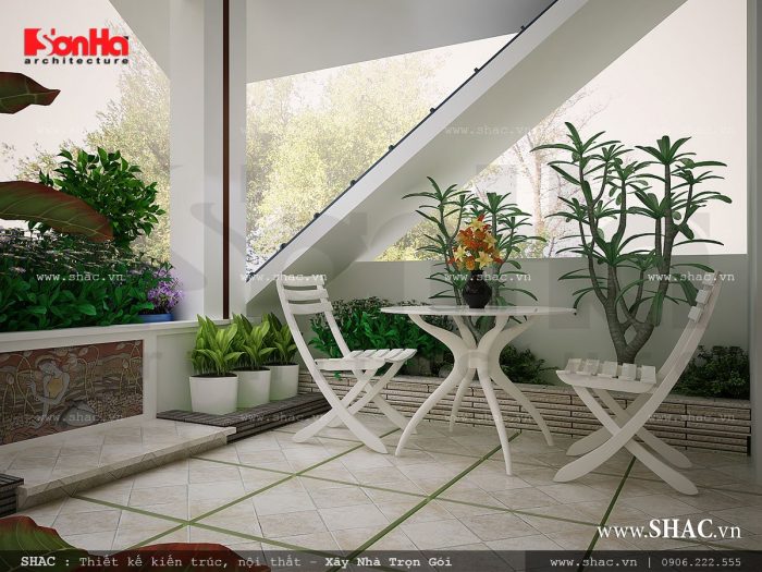 Mẫu thiết kế sân thượng nhà lô đẹp