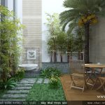 Tiểu cảnh sân vườn nhà ống đẹp