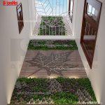 Thông tầng nhà ống với tiểu cảnh