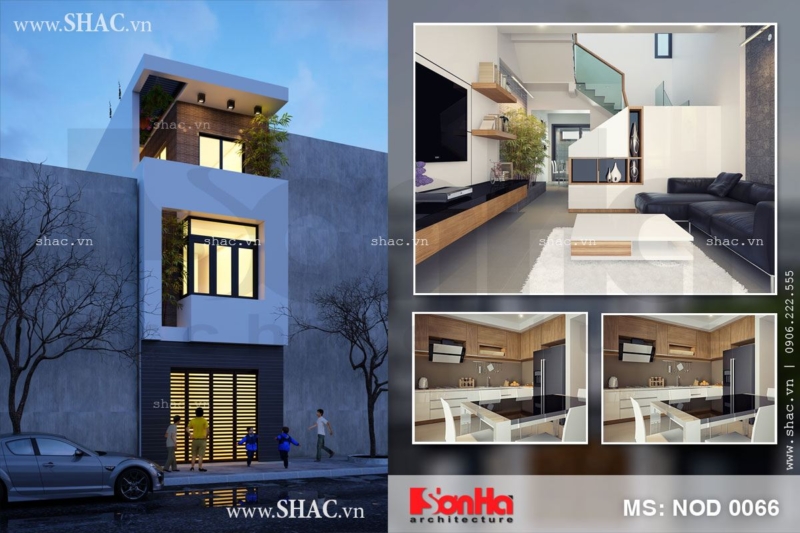 Nhà ống hiện đại 3 tầng