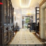 Phòng khách tầng 1 nhà ống