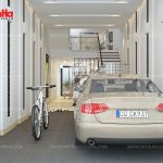 Thiết kế gara cho nhà ống