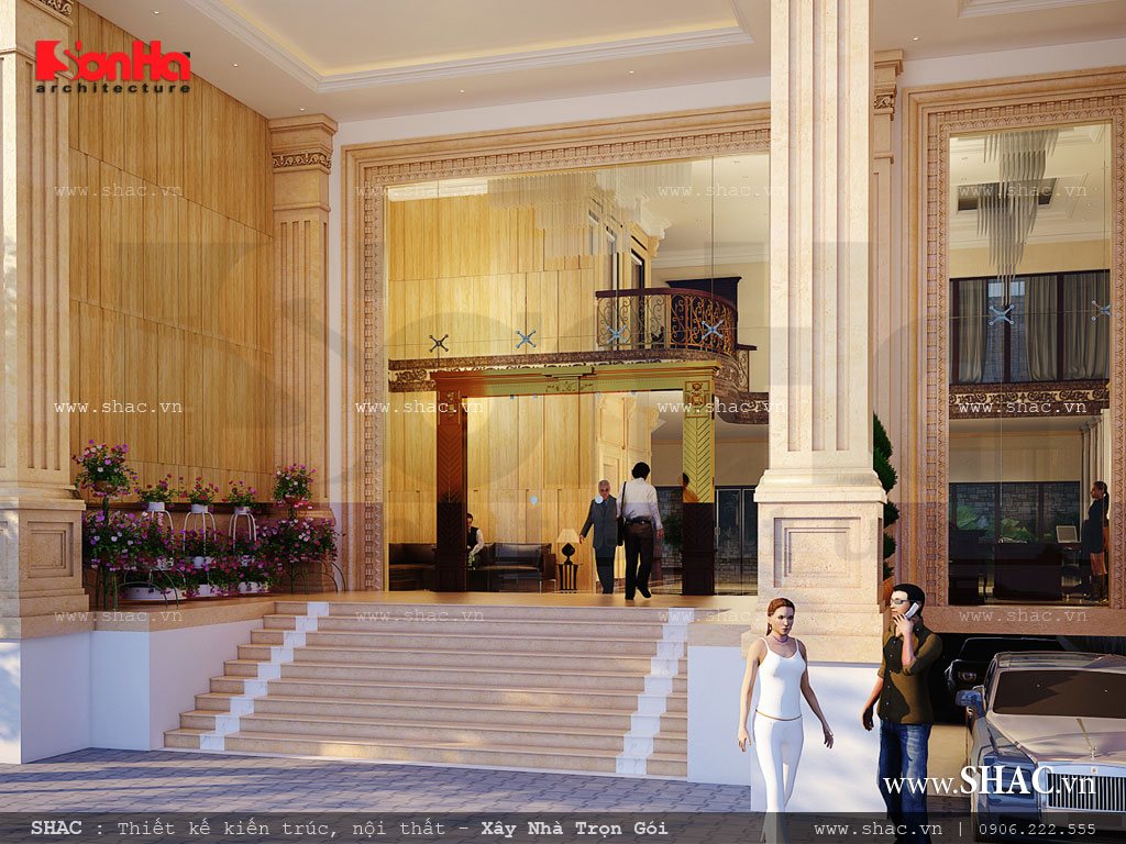 Thiết kế sảnh khách sạn đẹp cho công trình đẳng cấp 2 Thiết kế sảnh ngoài khách sạn