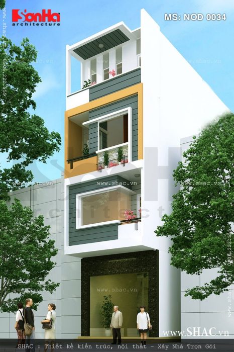 Kiến trúc nhà ống 4 tầng