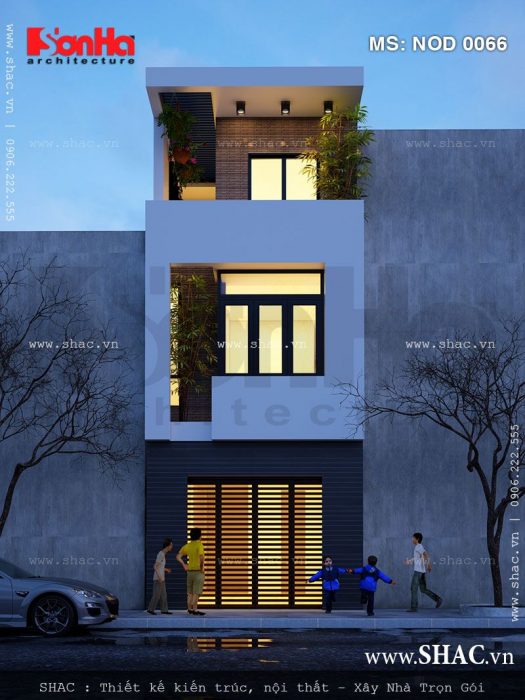 Nhà ống 3 tầng kiểu hiện đại