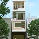 Nhà ống 4 tầng mái bằng hiện đại