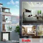 Nhà phố hiện đại trẻ trung 4 tầng