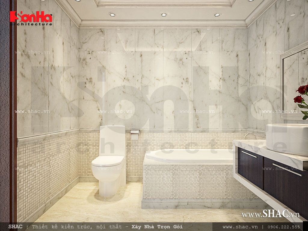 Mẫu phòng WC có bồn tắm Thiết kế phòng WC có phòng tắm