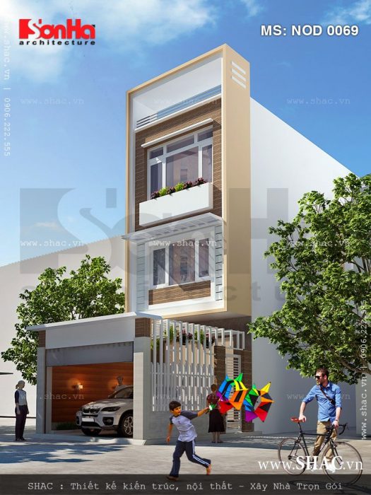 Nhà lô phố hiện đại 3 tầng