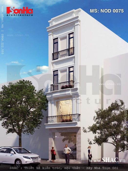 Nhà ống 4 tầng hiện đại