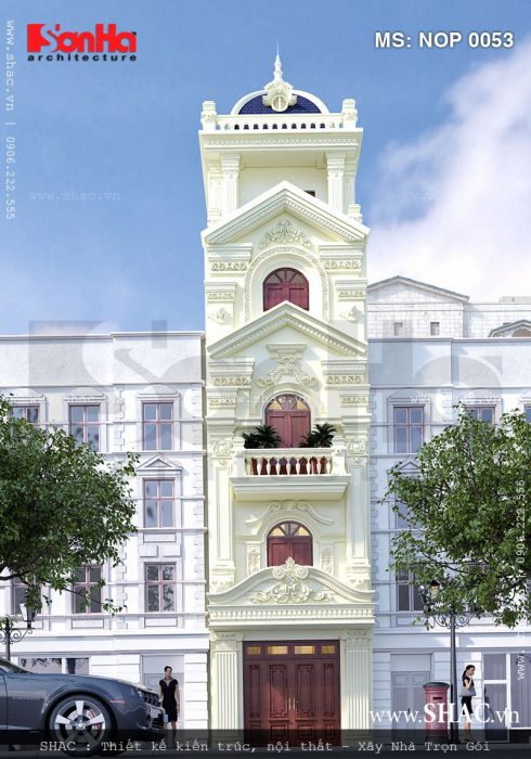 Nhà ống kiểu pháp 5 tầng