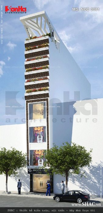 Mẫu nhà ống hiện đại 7 tầng