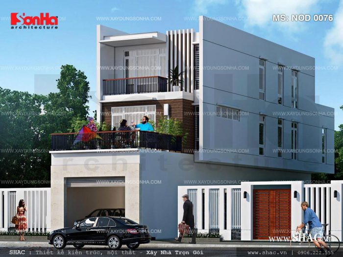 Nhà ống 3 tầng kiểu hiện đại