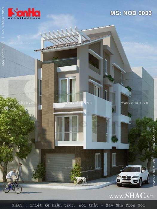 Nhà ống mái chéo