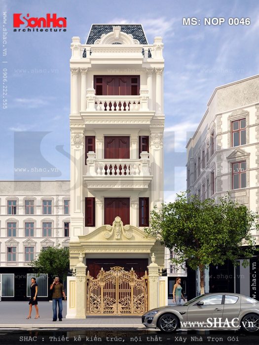 Nhà ống Pháp 4 tầng