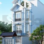 Mẫu nhà ống 4 tầng kiểu tân cổ điển