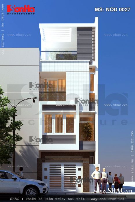 Nhà phố 4 tầng hiện đại