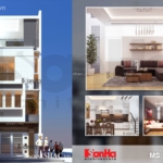 Nhà phố hiện đại mặt tiền 5m 4 tầng