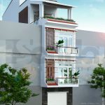 Thiết kế nhà phố hiện đại 4 tầng