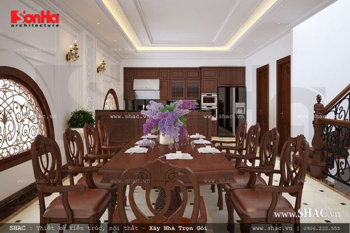 Phòng ăn bằng gỗ