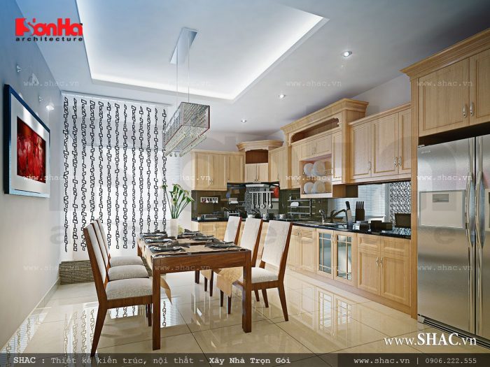 Phòng ăn đẹp nội thất gỗ