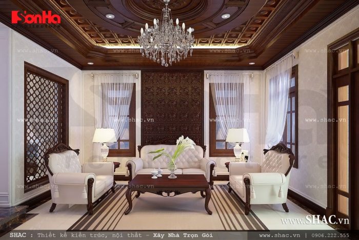 Nội thất gỗ cho phòng khách cổ điển