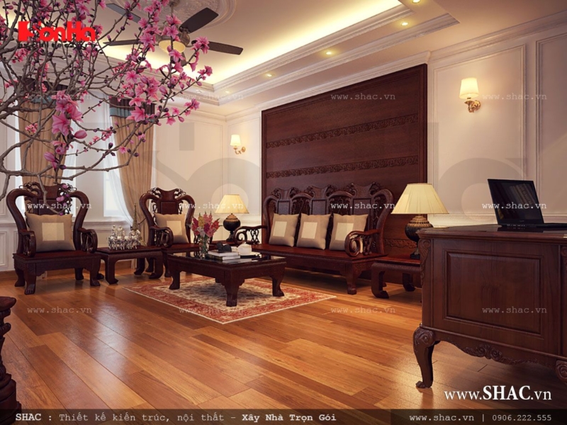 Phòng khách cổ điển sang trọng