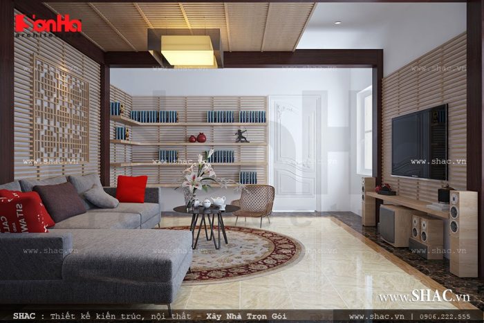 Thiết kế phòng khách tầng 3