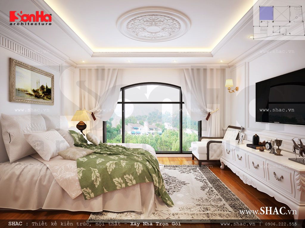 Phòng ngủ phong cách Pháp đẹp Thiết kế phòng ngủ phong cách Pháp